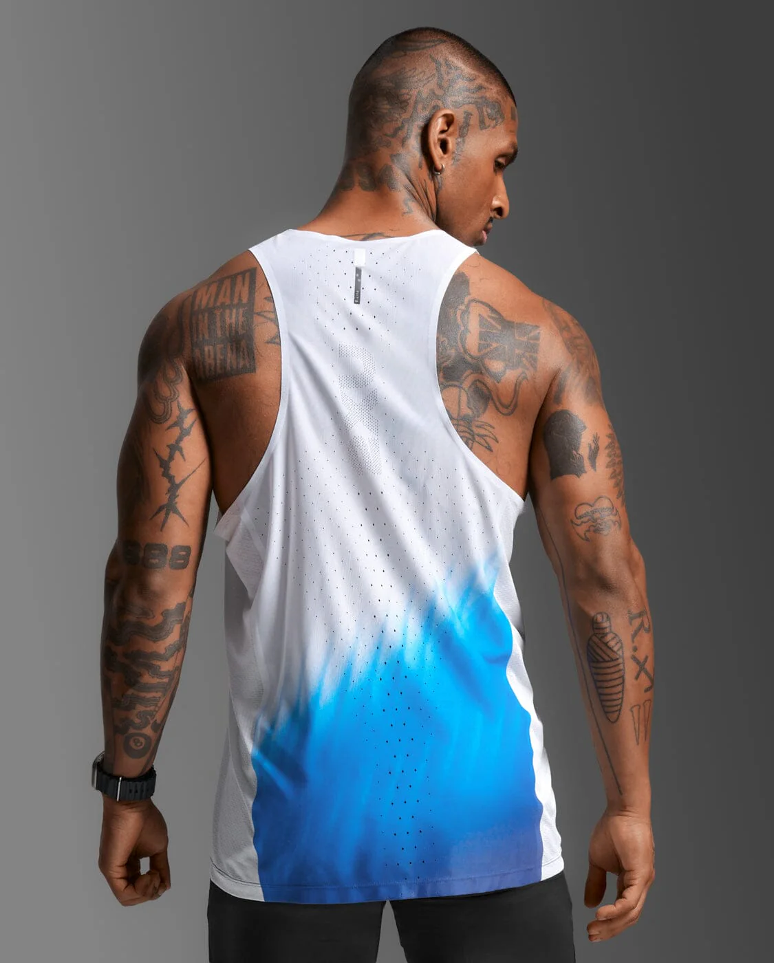 2XU Men's Light Speed React Singlet MR7375A - Image 2