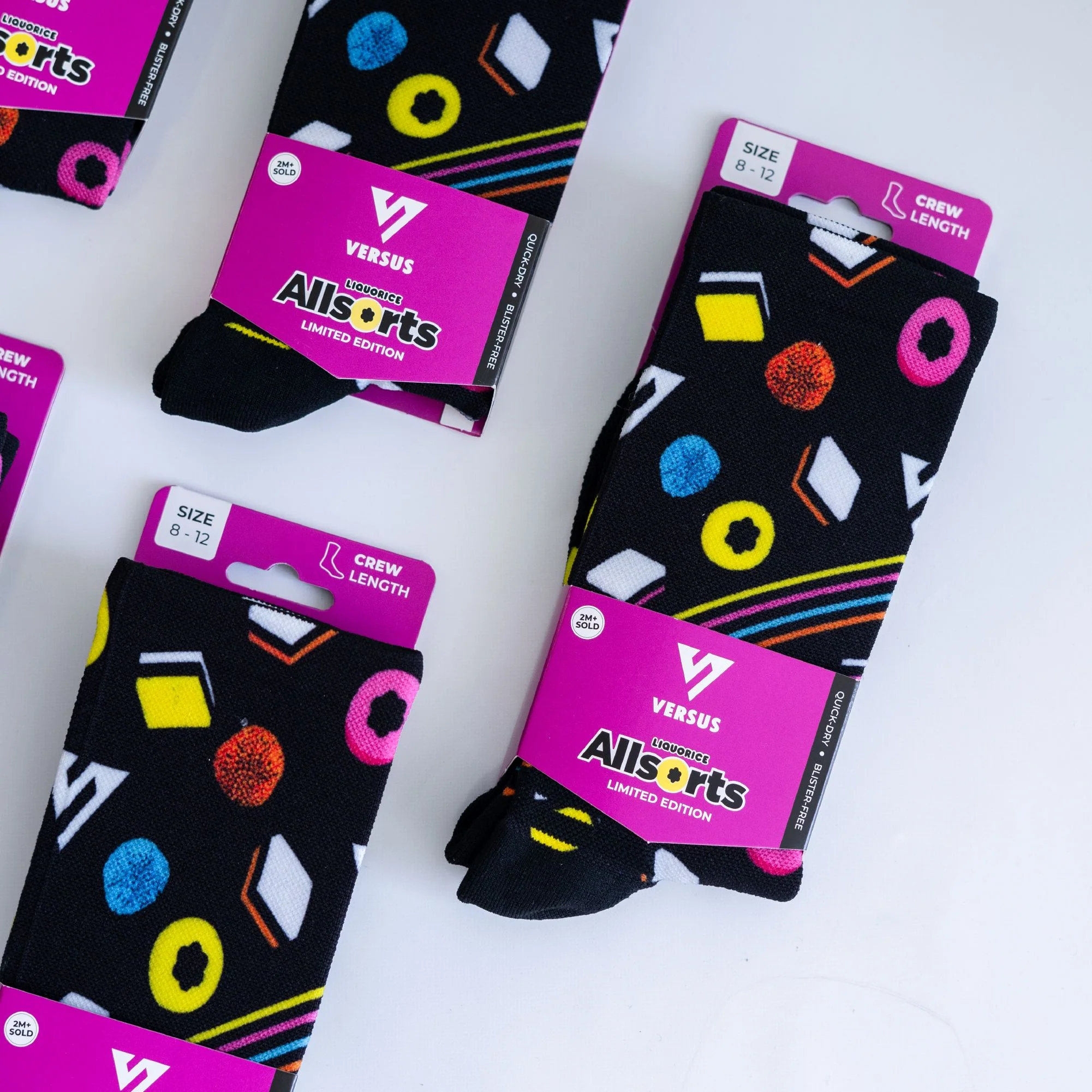Versus Allsorts Liquorice Active Crew Socks - Image 5