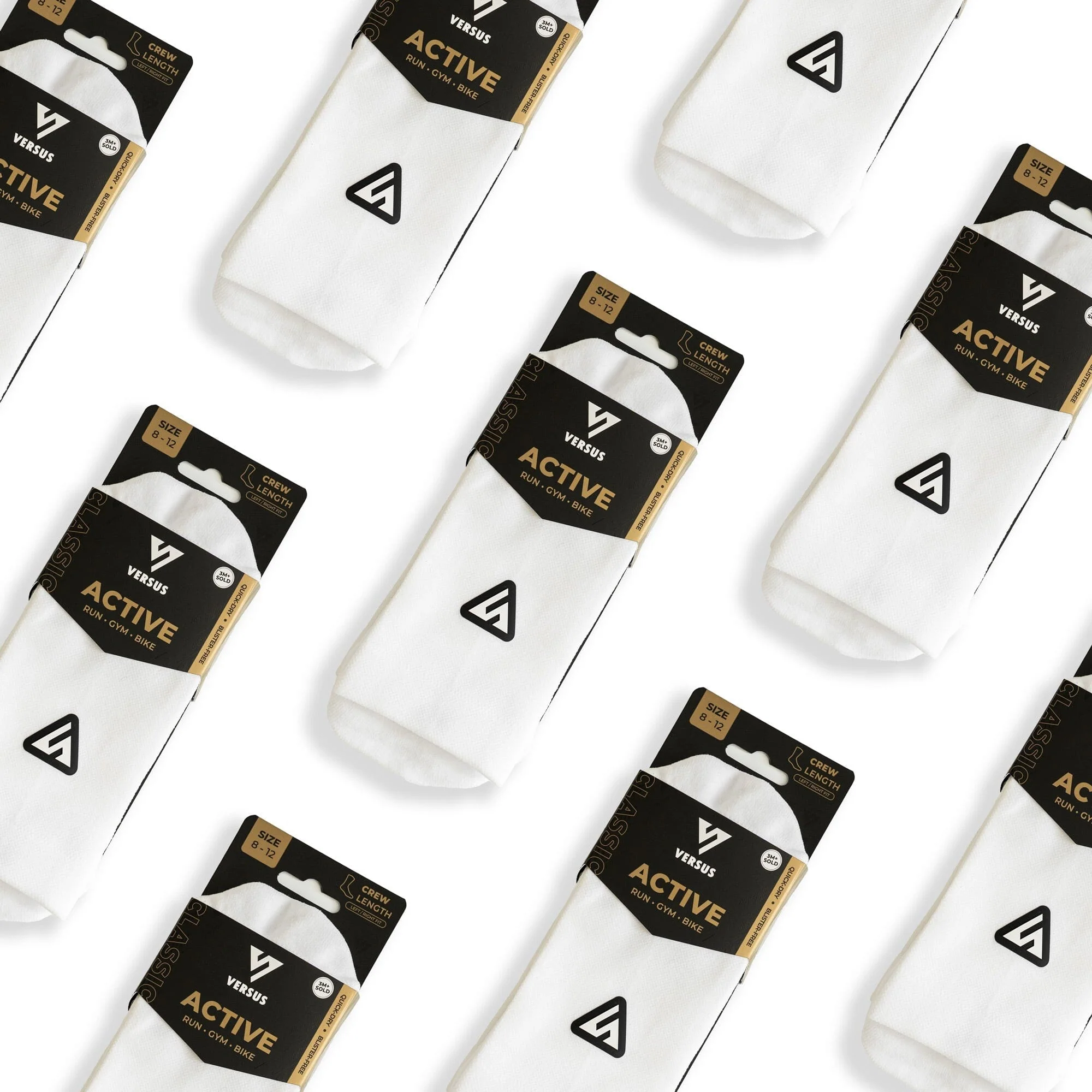 Versus Classic White Active Crew Tab Socks - Image 2