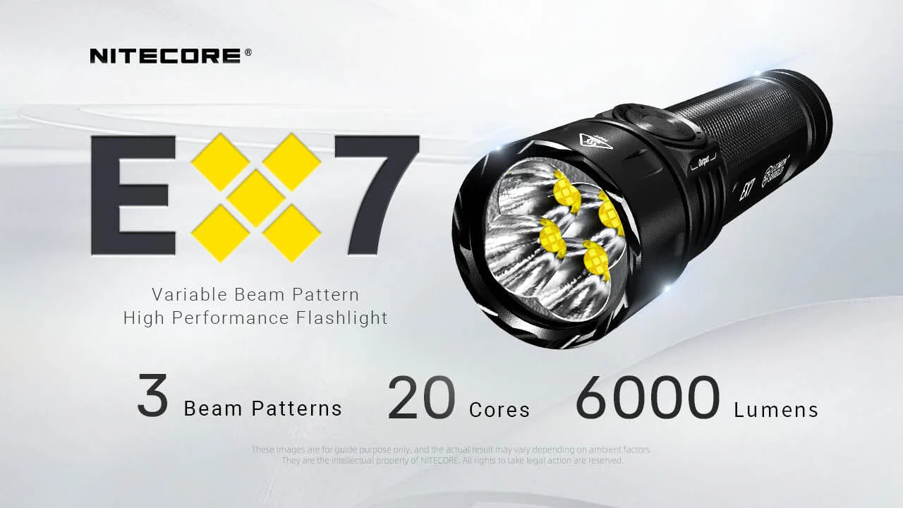 Nitecore EX7 6000 Lumen High Performance Rechargeable Flashlight - Image 2