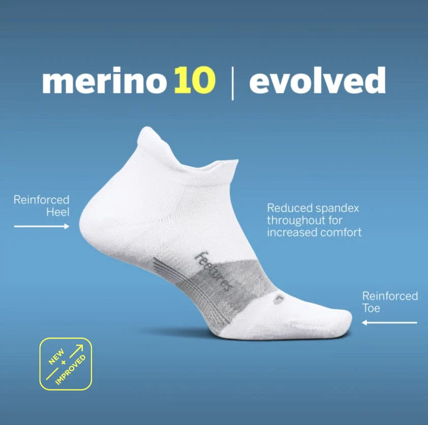 Feetures Merino 10 Max Cushion No Show Tab Socks - Image 5