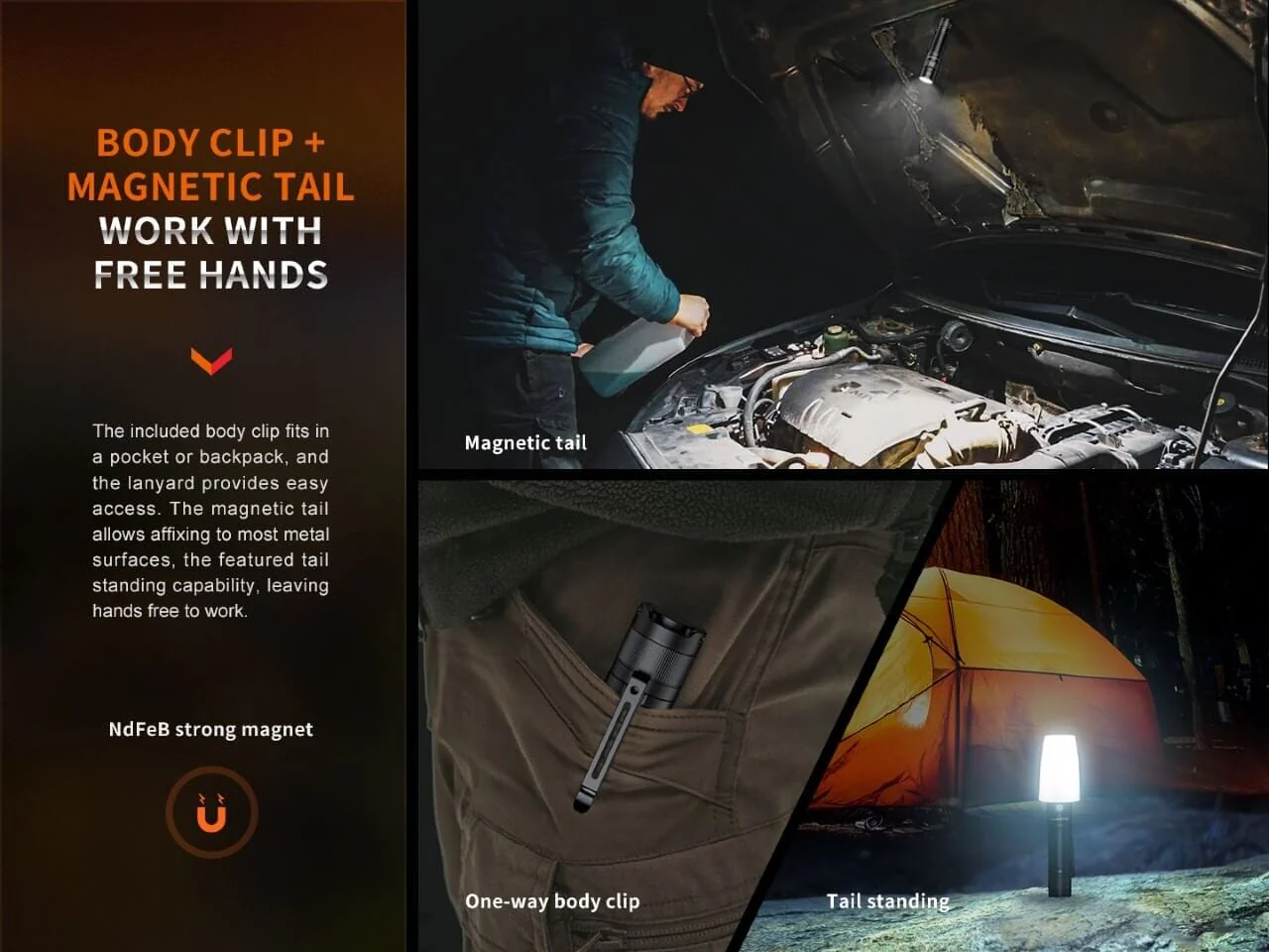 Fenix E35R SST70 Cool White LED Flashlight - Image 10