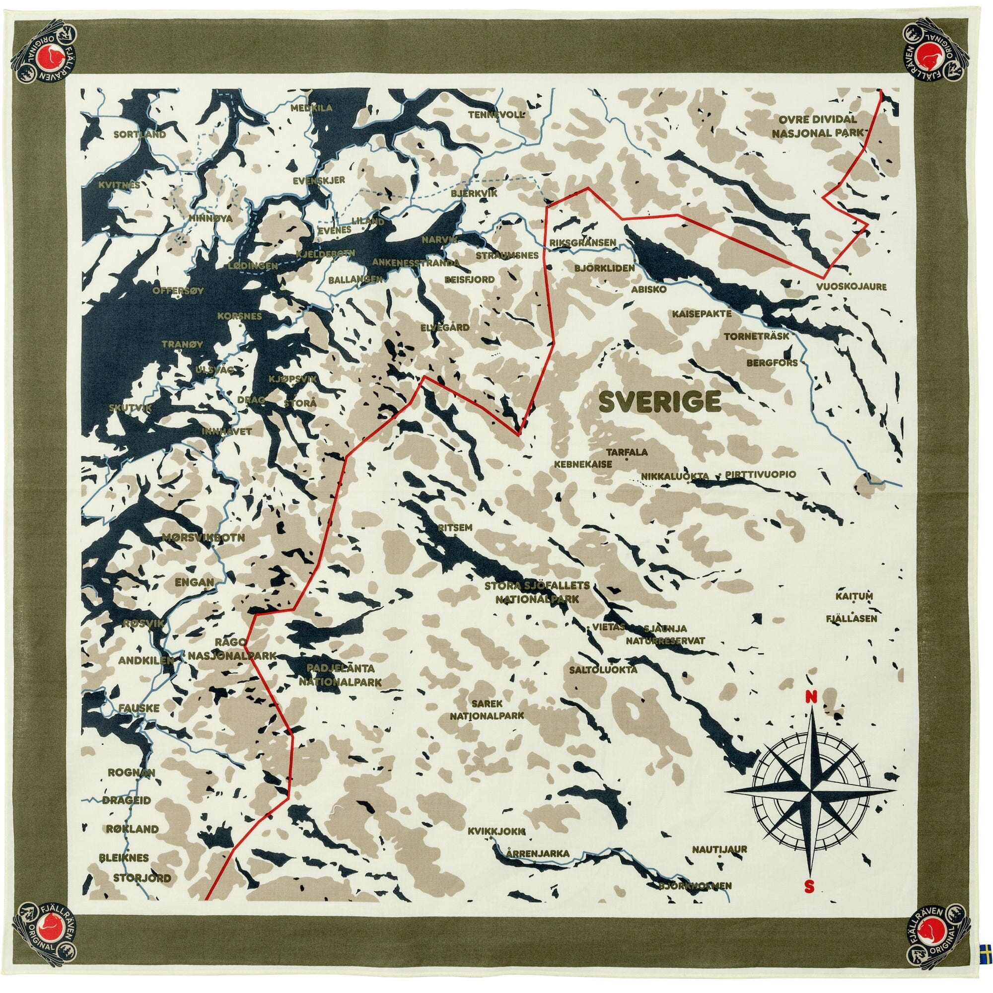 Fjallraven Swedish Classic Map Scarf - Image 3