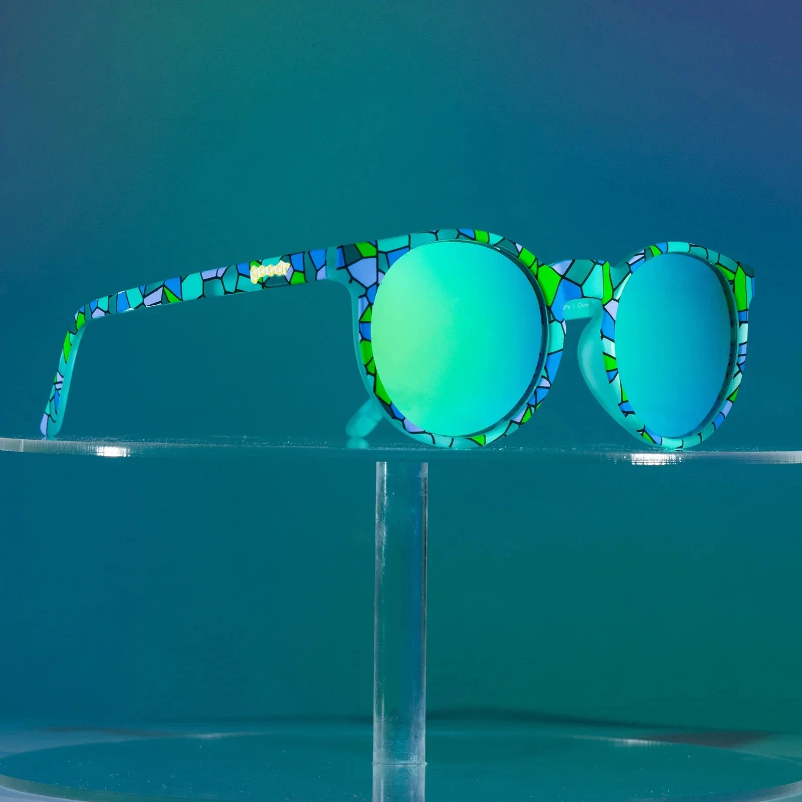 goodr Circle G - Sports Sunglasses - Moody Mosaic Musings - Image 2