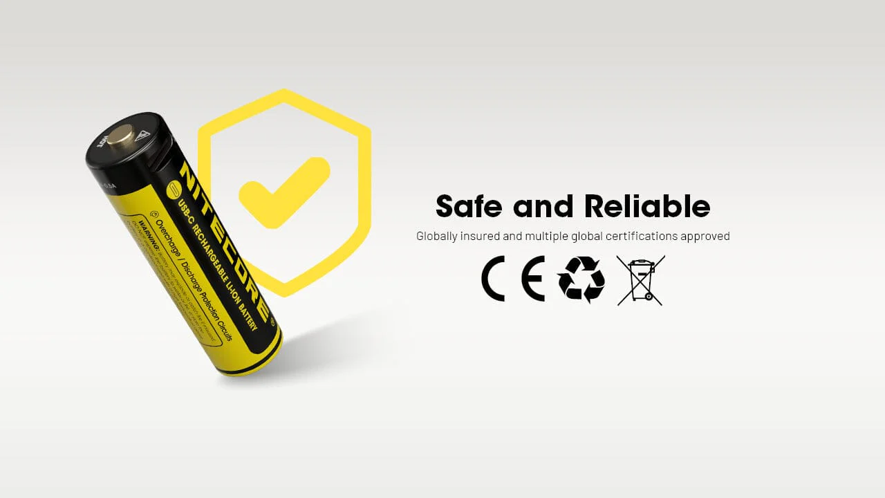 Nitecore NH2400 2400mAh USB-C Rechargeable AA Battery 4-Pack - Image 9