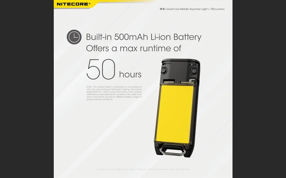 Nitecore TIP SE 700 Lumen Rechargeable Keychain EDC Flashlight - Image 9