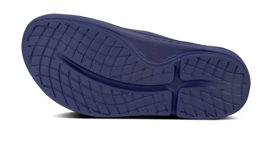 OOFOS Unisex OOahh Slide Sandal - Navy - Image 7