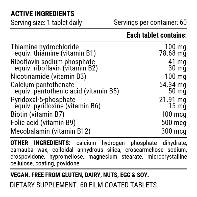 PILLAR Ultra B Active 60 Tablets - Image 4