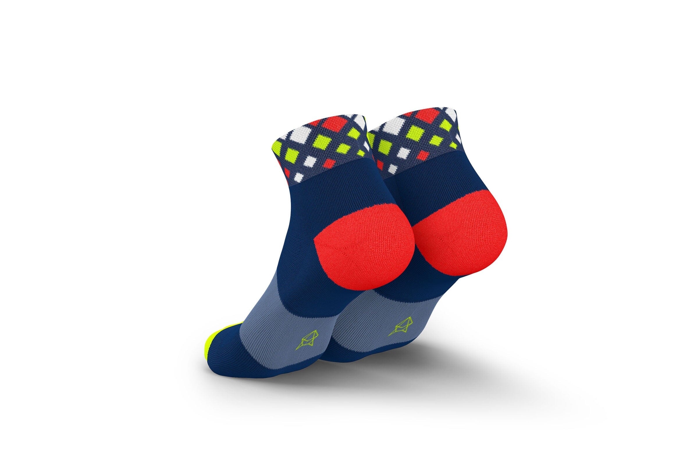 Incylence Running Crystals Short Navy Canary Socks - Image 2