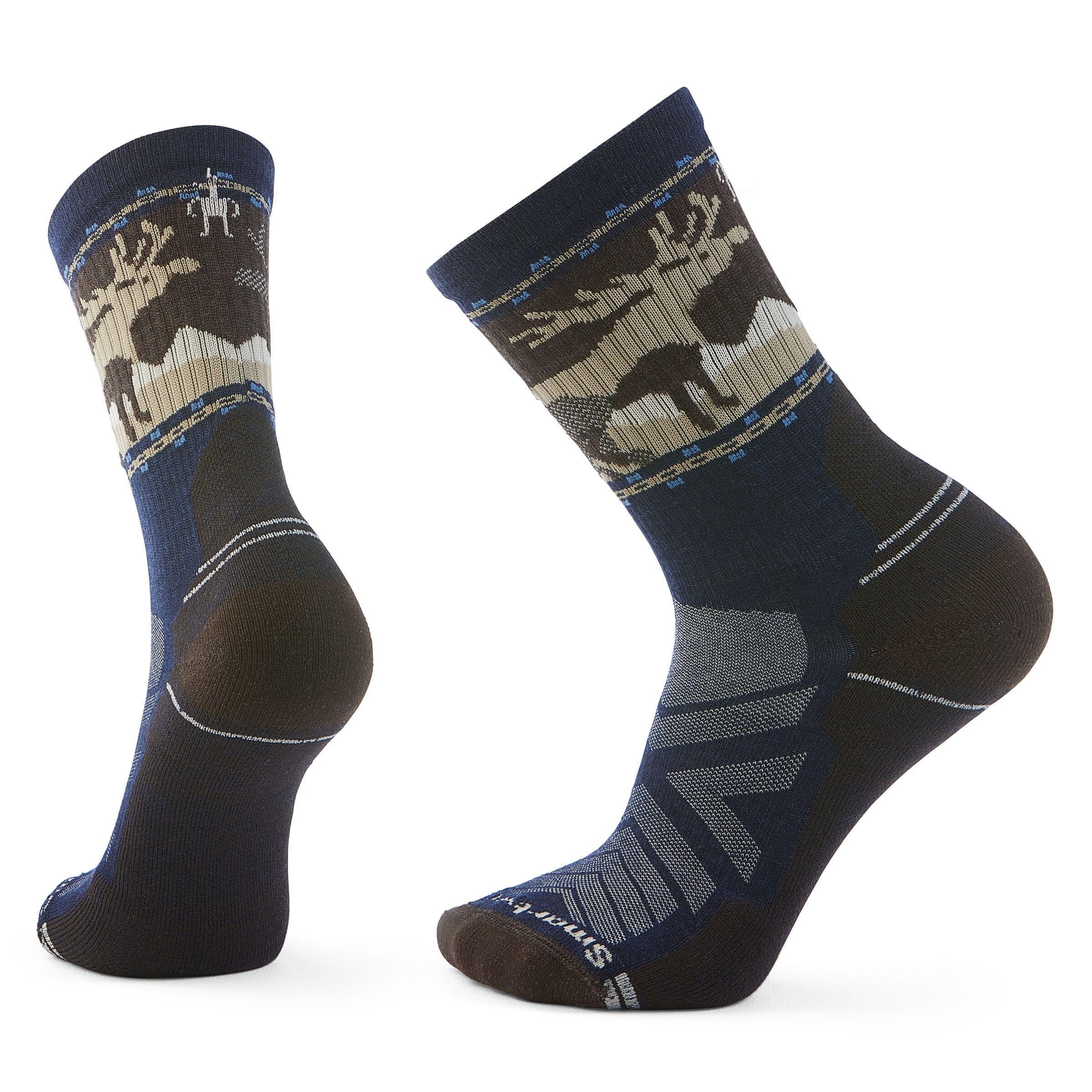 Smartwool Hike Light Cushion Mountain Moose Crew Socks