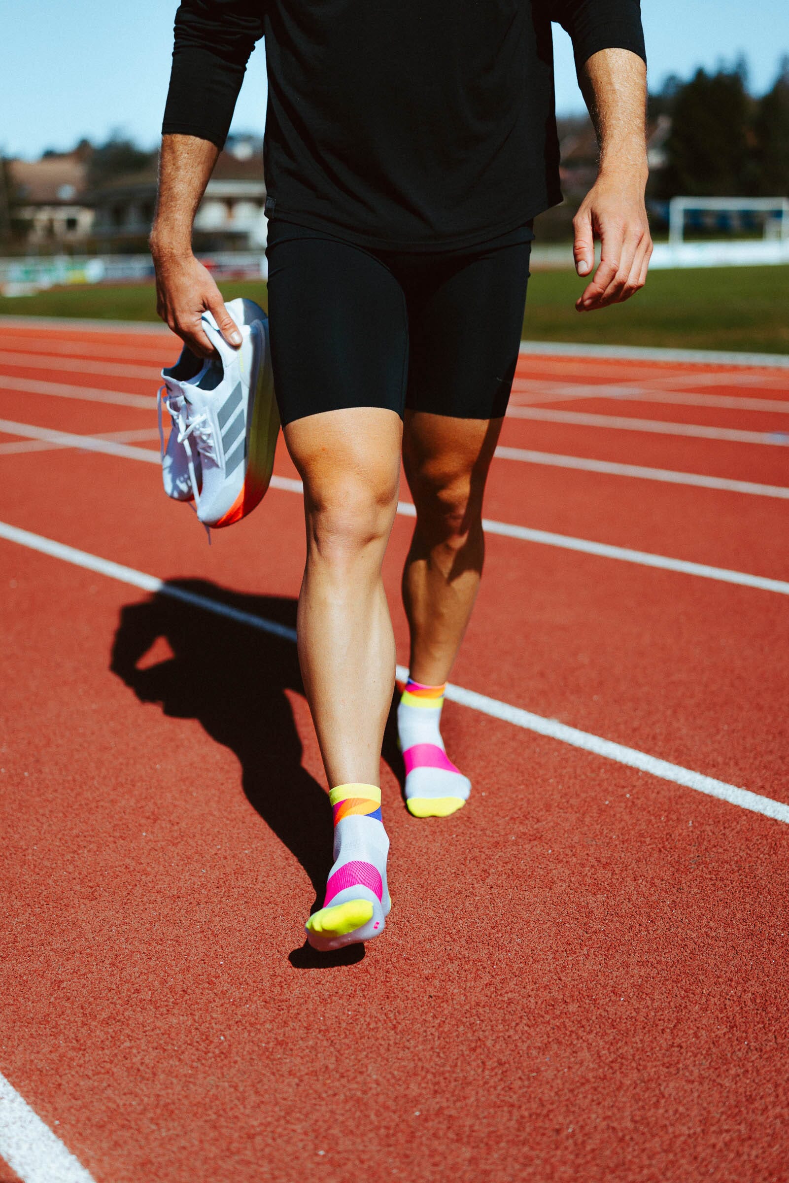 Incylence Ultralight Strides Short White Canary Socks - Image 3