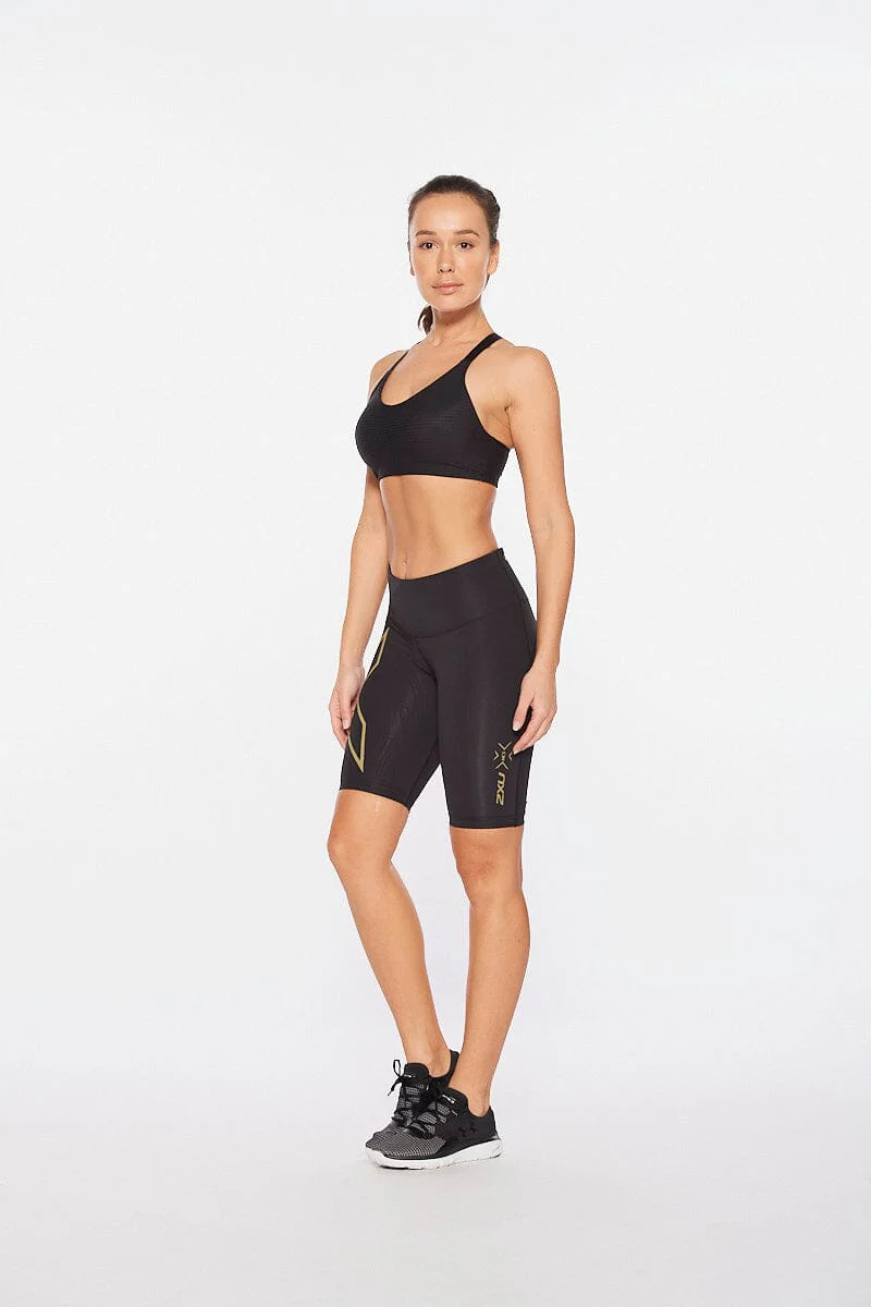 2XU Women's Light Speed Mid-Rise Compression Shorts WA6593B - Image 8