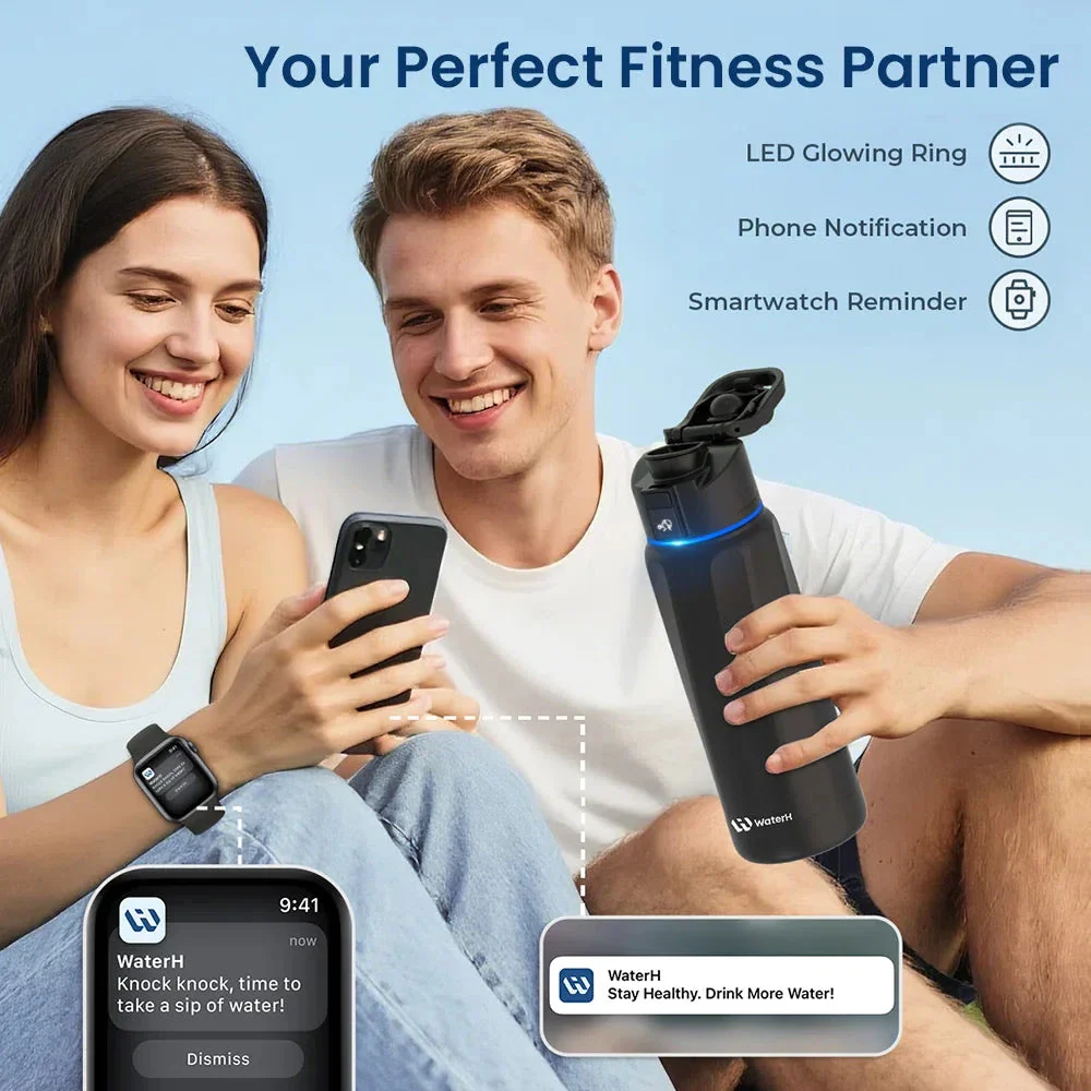 WaterH Boost Smart Water Bottle: 32 oz Hydration Tracker with APP & Insulation - Image 29