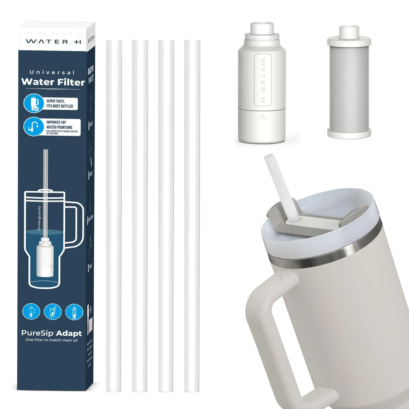 WaterH PureSip Adapt Filtration Upgrade Kit – Compatible with WaterH Vita & Leading Water Bottles